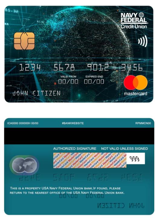 USA Navy Federal Union bank mastercard